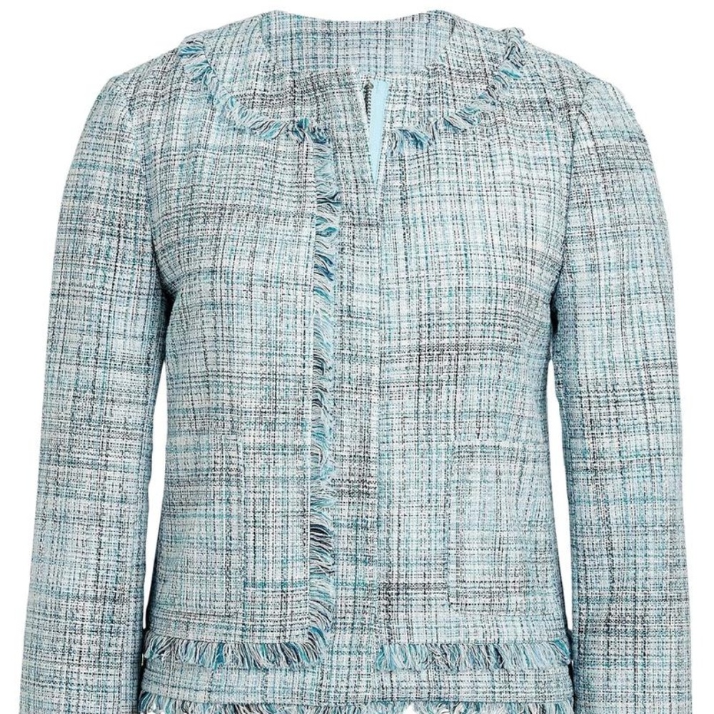 J.CREW Blue Multi Lady Spring Jacket Size 10 NEW w/Tag